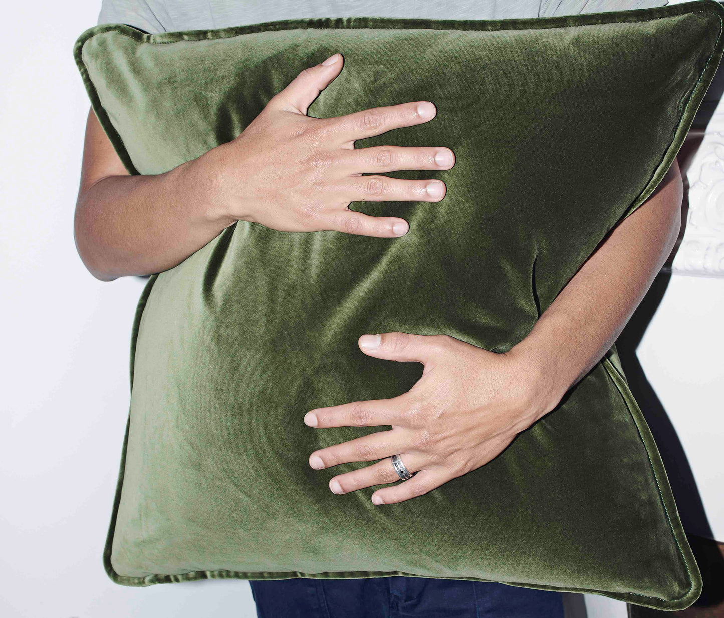 Cushions - Big Velvet - Olive Cushion