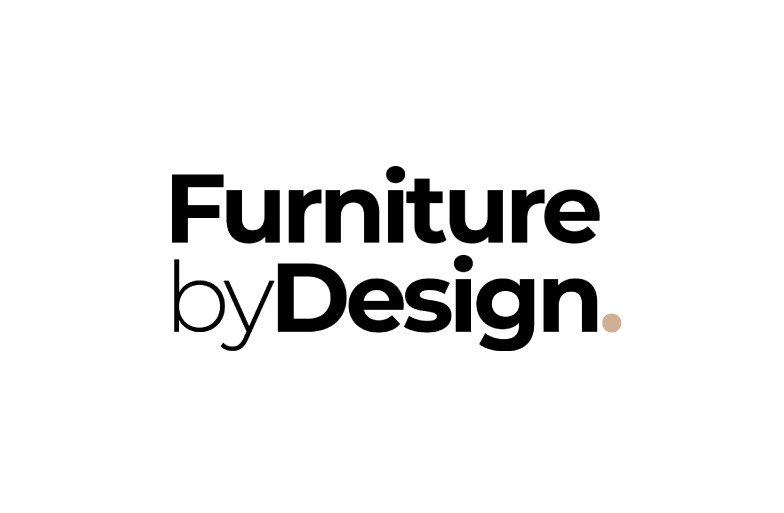 Logo of Furniture by Design featuring modern typography.