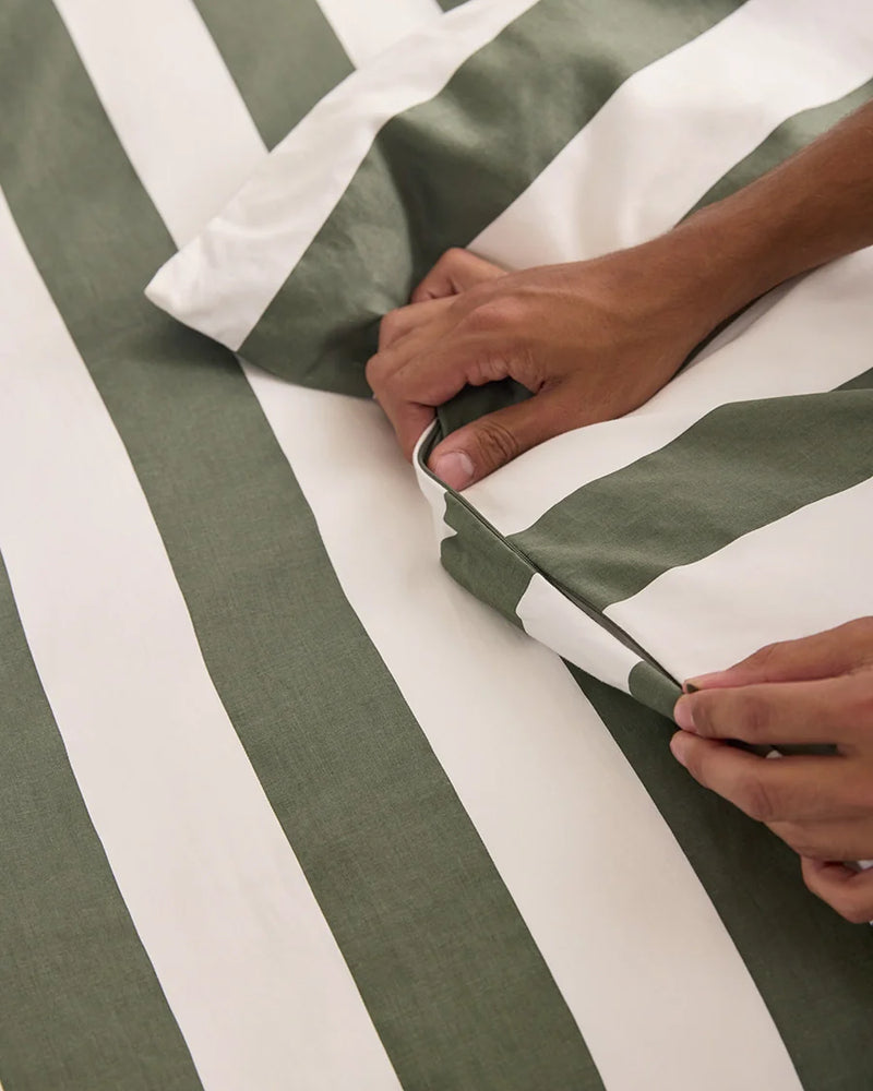 
                      
                        Organic Cotton Duvet - Matcha Stripes
                      
                    