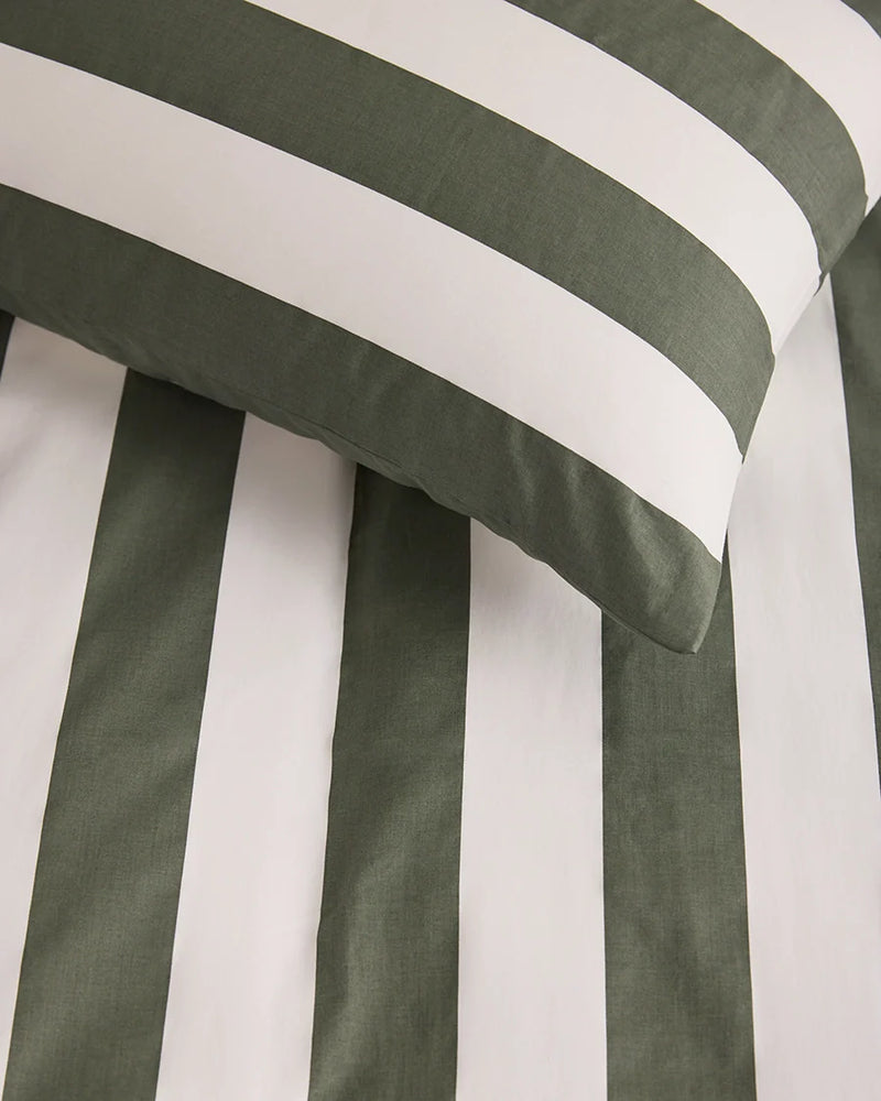 
                      
                        Organic Cotton Pillowcase Pair - Matcha Stripes
                      
                    