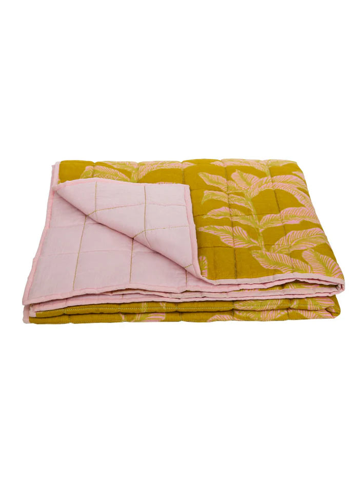 Meridian Gold Quilted Throw