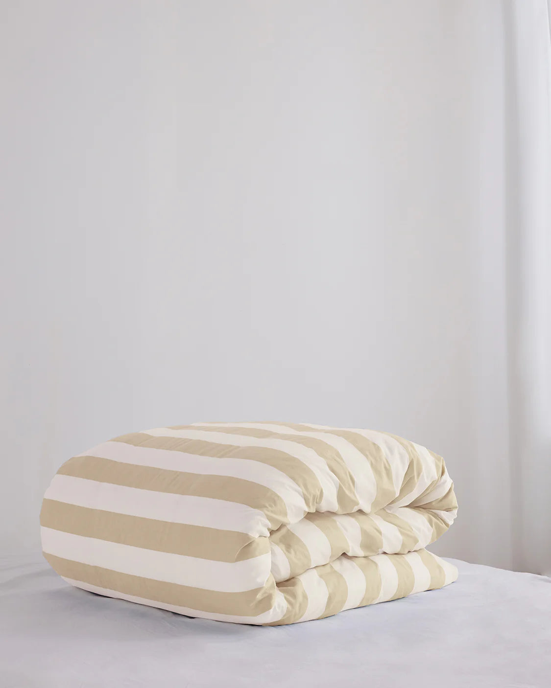 Organic Cotton Duvet- Biscotti Stripes