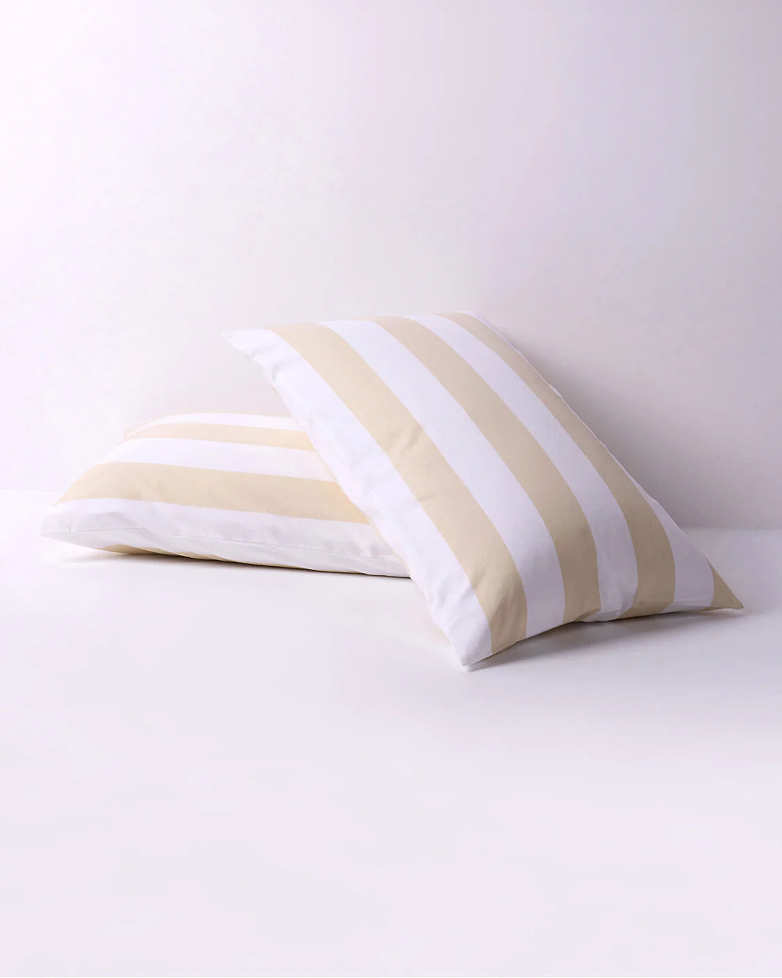 Organic Cotton Pillowcase Pair - Biscotti Stripes