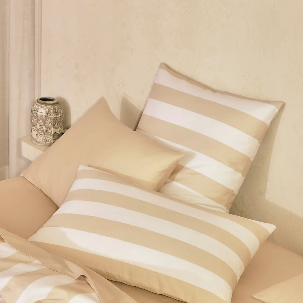 
                      
                        Organic Cotton Pillowcase Pair - Biscotti Stripes
                      
                    