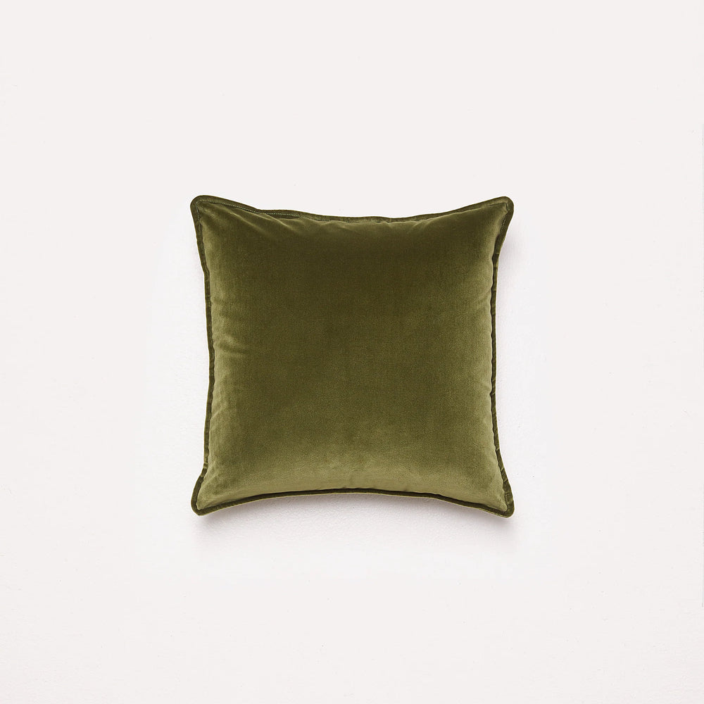 Essential Velvet - Olive Cushion