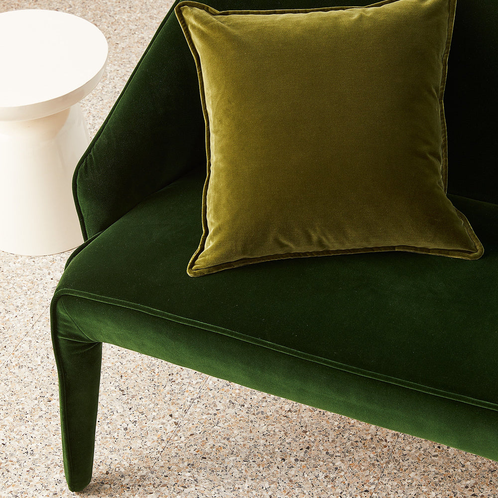 Essential Velvet - Olive Cushion