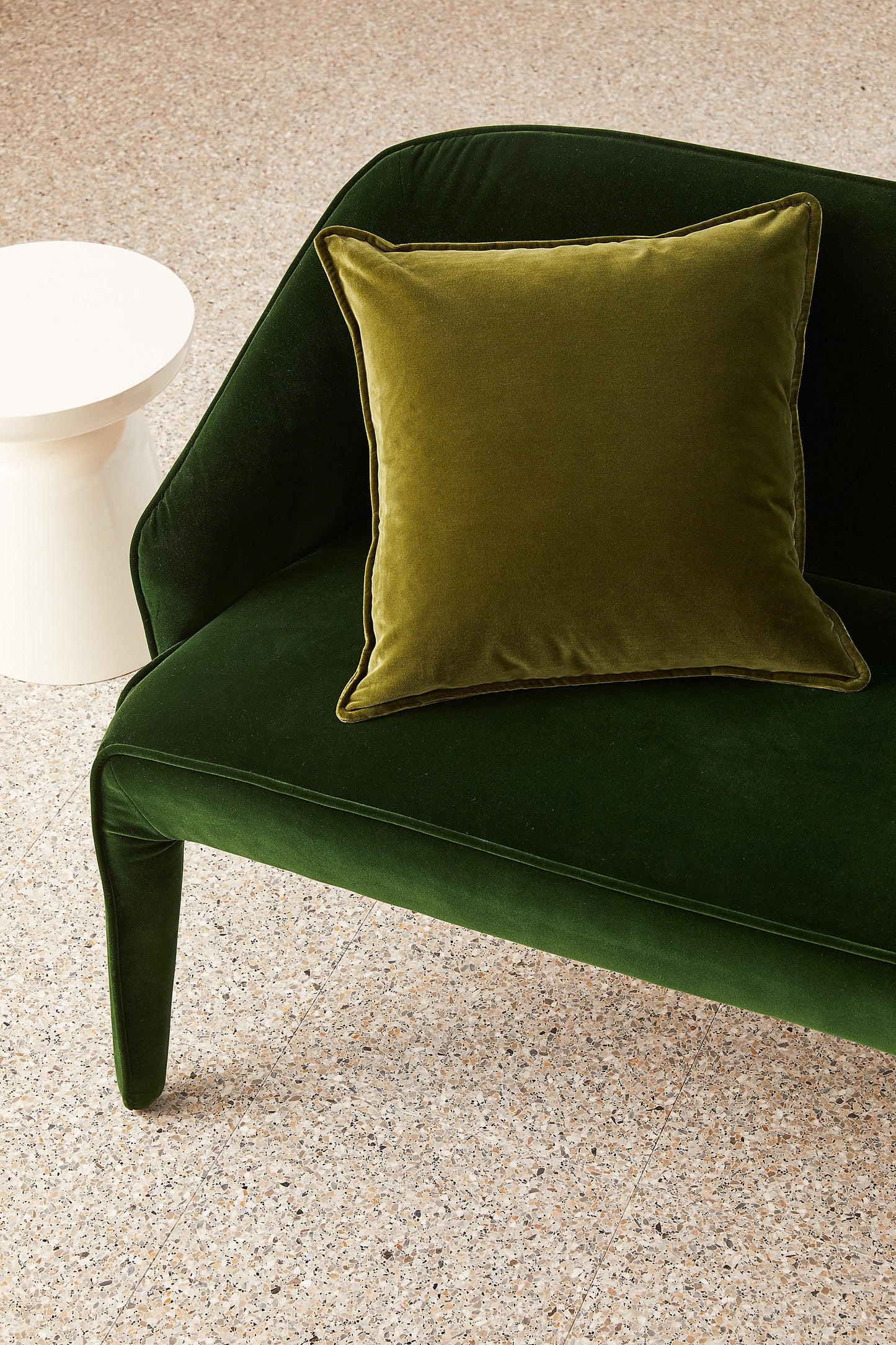 Essential Velvet - Olive Cushion