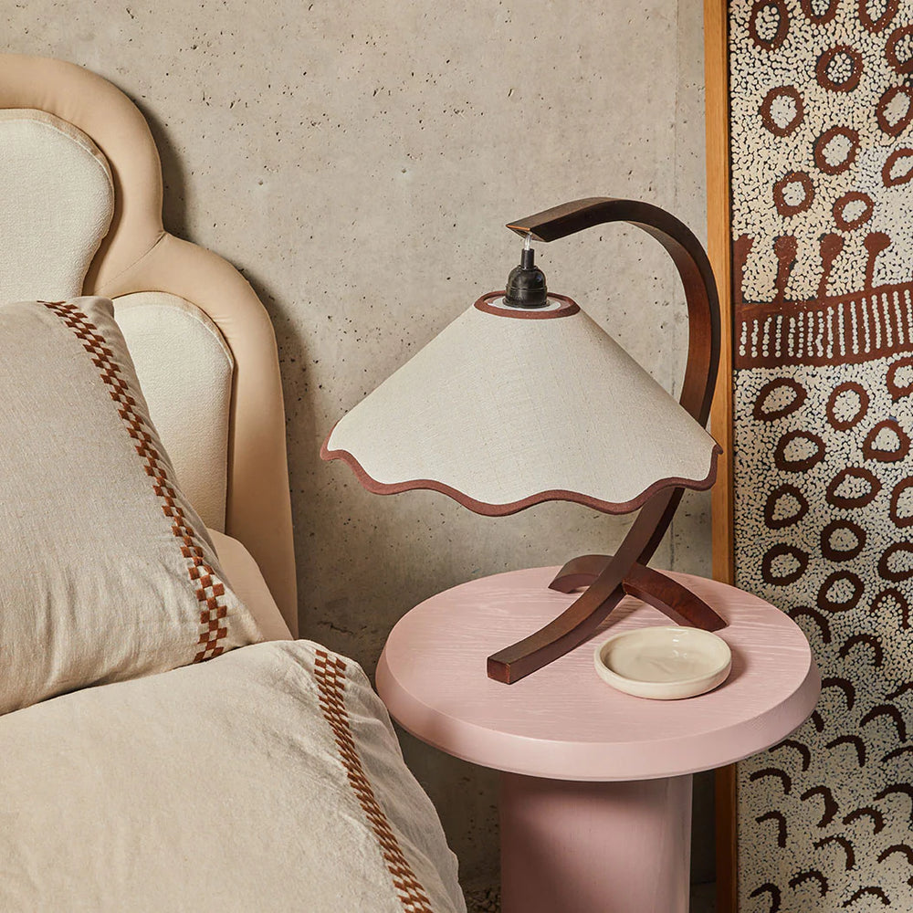 
                      
                        Kira Table Lamp - Walnut & Cream-FurniturebyDesign.
                      
                    