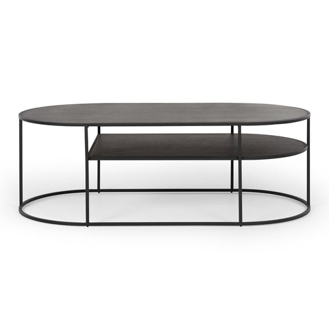 Deco black oak coffee table, product view
