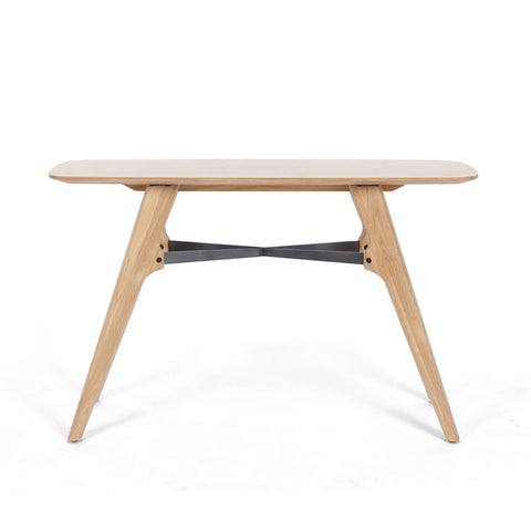 Flow slim oak console table, product view