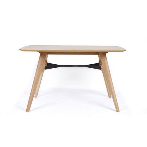 Flow compact 130cm oak dining table, product view