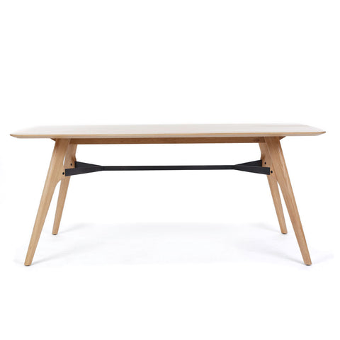 Flow large 200cm oak dining table, product view