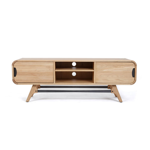 Flow oak entertainment unit, product view