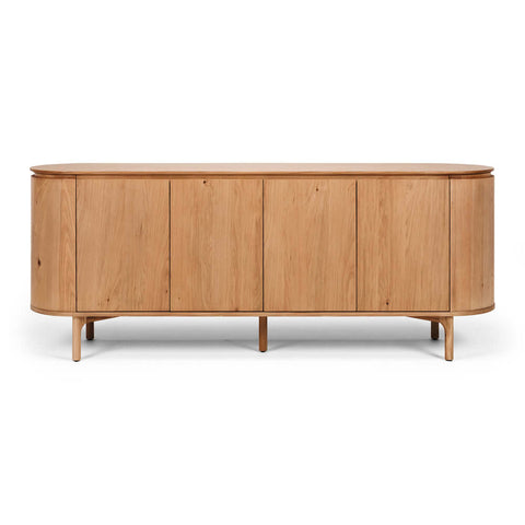 Kontur oak sideboard in natural oak, front view