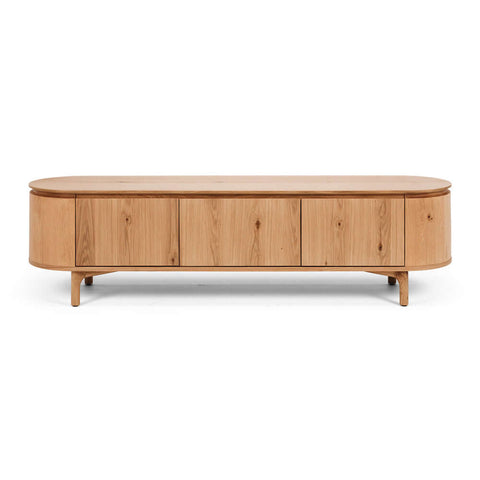 Kontur natural oak entertainment unit, front view
