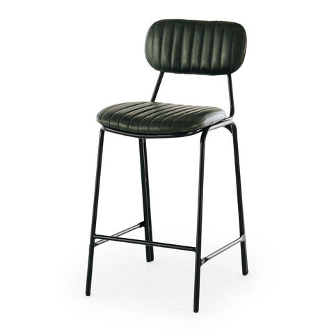 Green Bar Stool on white background angle view