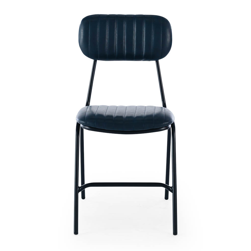 
                      
                        Black Datsun Chair with padded seat and backrest, industrial retro style.
                      
                    