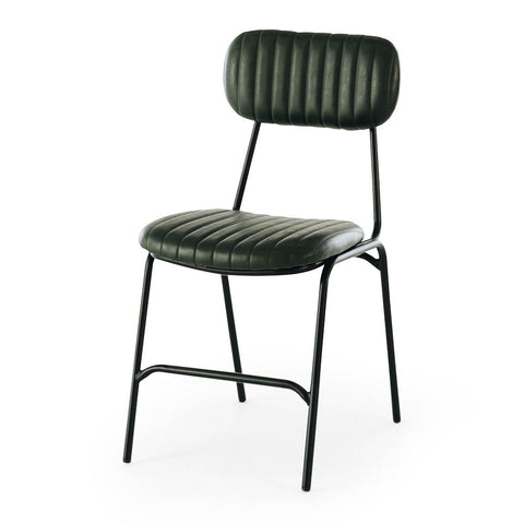 Datsun green dining chair, front angled view