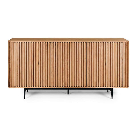 Linea natural oak sideboard, front view