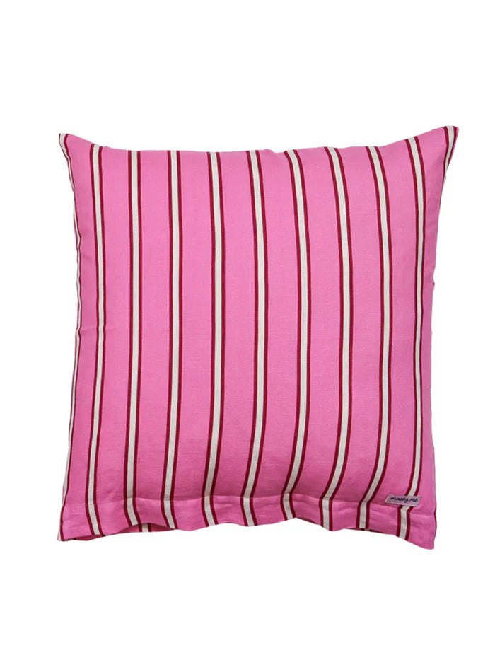 Raspberry Stripe Euro Pillowcase Set