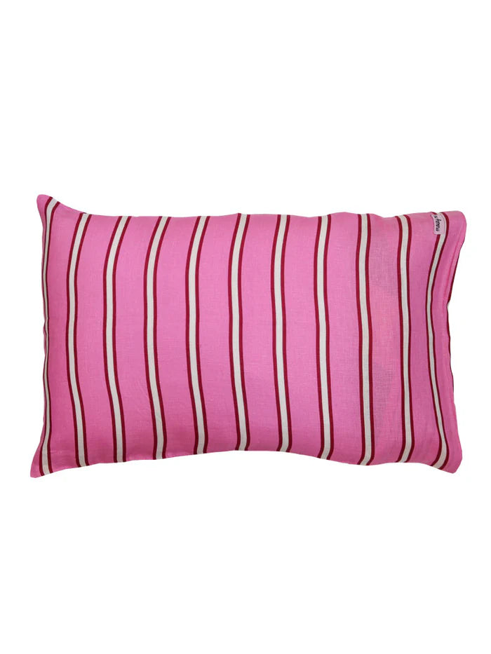 Raspberry Stripe Pillowcase Set