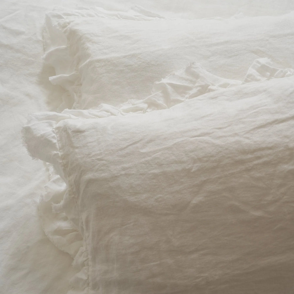 French Flax Ruffle Pillowcases