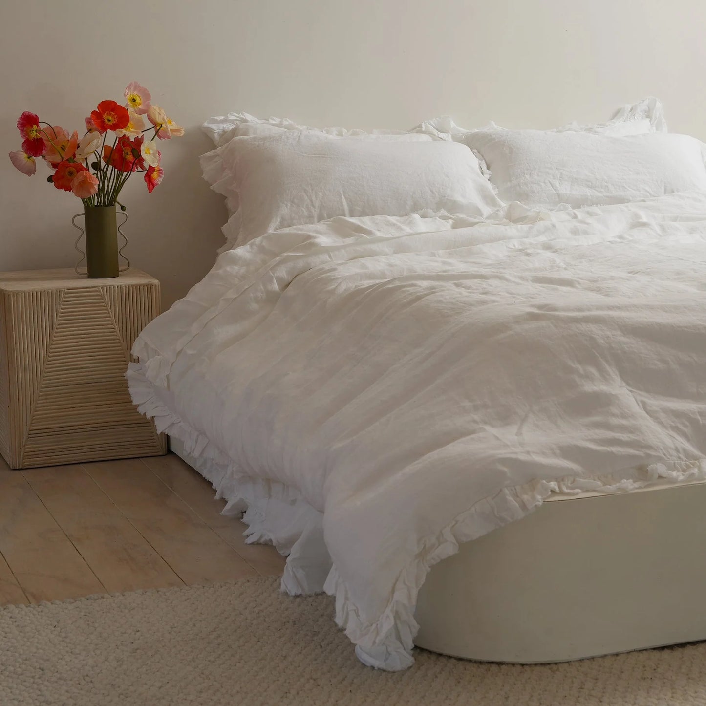 French Flax Ruffle Duvet