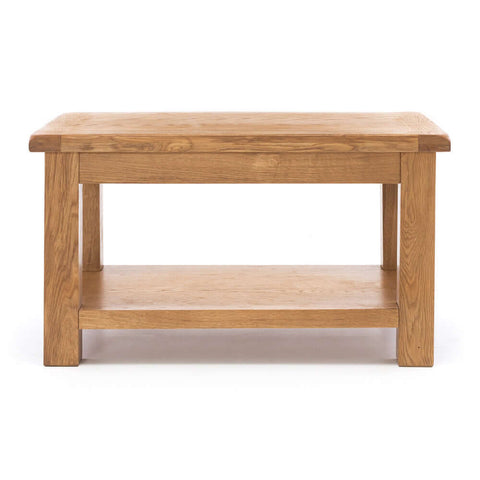 Salisbury oak coffee table, angled view