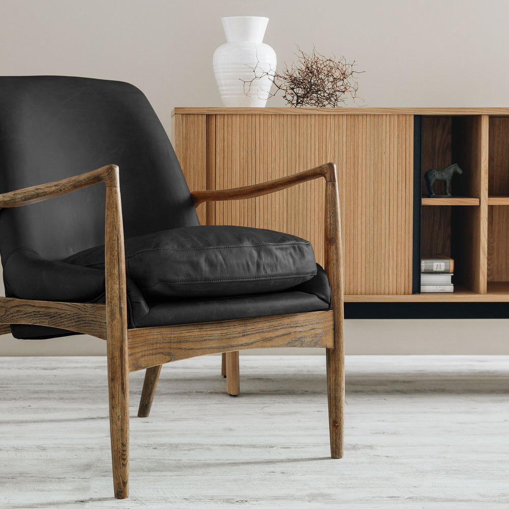 
                      
                        Steiner Armchair Black Wax Leather
                      
                    