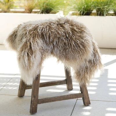 Tibetan Lambskin Rug - Fawn Tips-FurniturebyDesign.