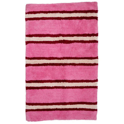 Bath Mat - Raspberry Stripe-FurniturebyDesign.