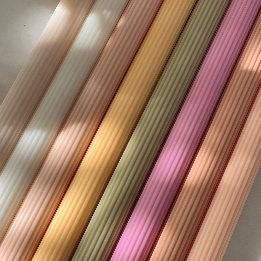 
                      
                        Ribbed Taper Candle - Almond / Unscented
                      
                    