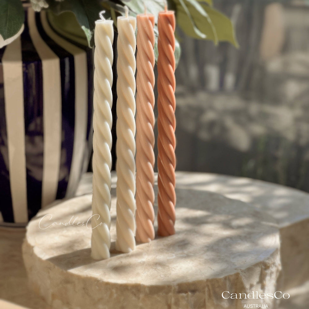 
                      
                        Twisted Narrow Pillar Candle - Peach / Unscented
                      
                    