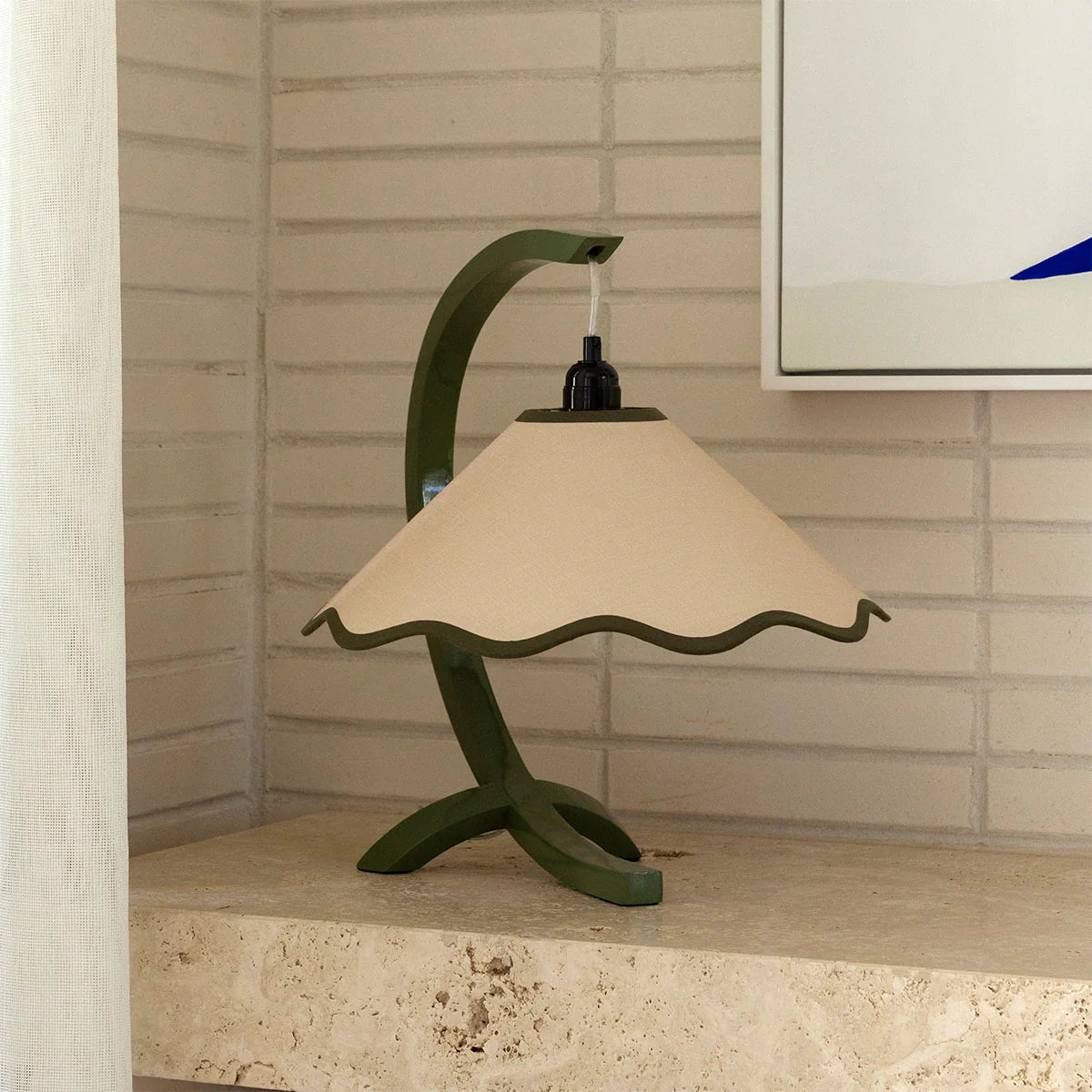 Kira Table Lamp - Sage & Pearl-FurniturebyDesign.
