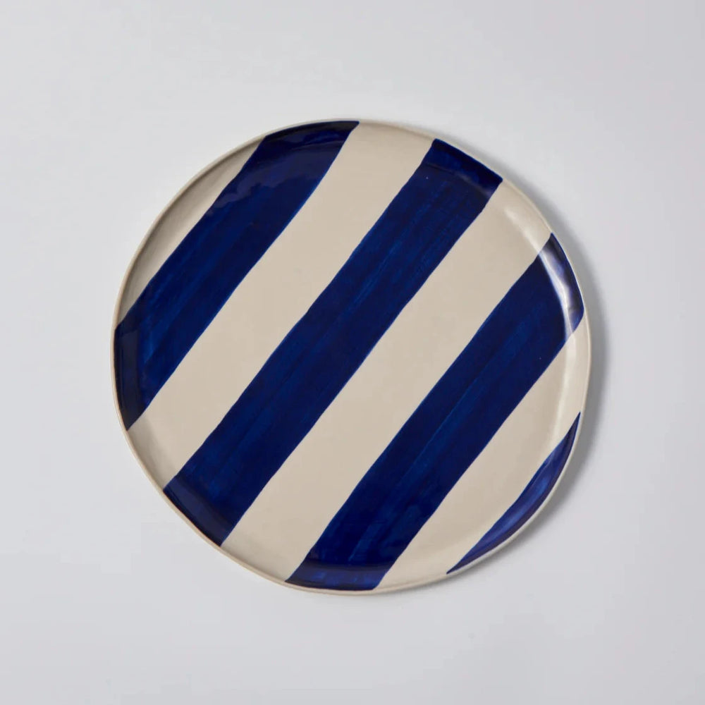 Cabana Stripe Platter Blue-FurniturebyDesign.